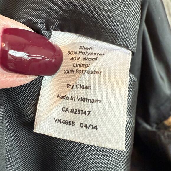 Women's Talbots Leopard Animal Print Straight Pencil Skirt Size 8 Petite - Picture 4 of 8